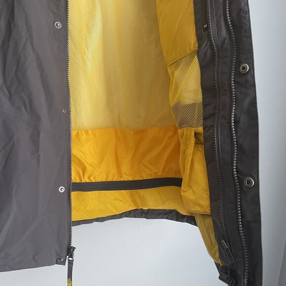 The North Face HyVent Jacket Size Youth Large 14/16 Nylon Full Zip Gray Yellow - Picture 11 of 16